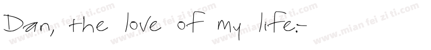 Dan, the love of my life.字体转换